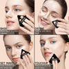 FACEMADE 6 Pcs Triangle Velour Face Powder Puff Set with Case, Wet and Dry Use Beauty Makeup Tool
